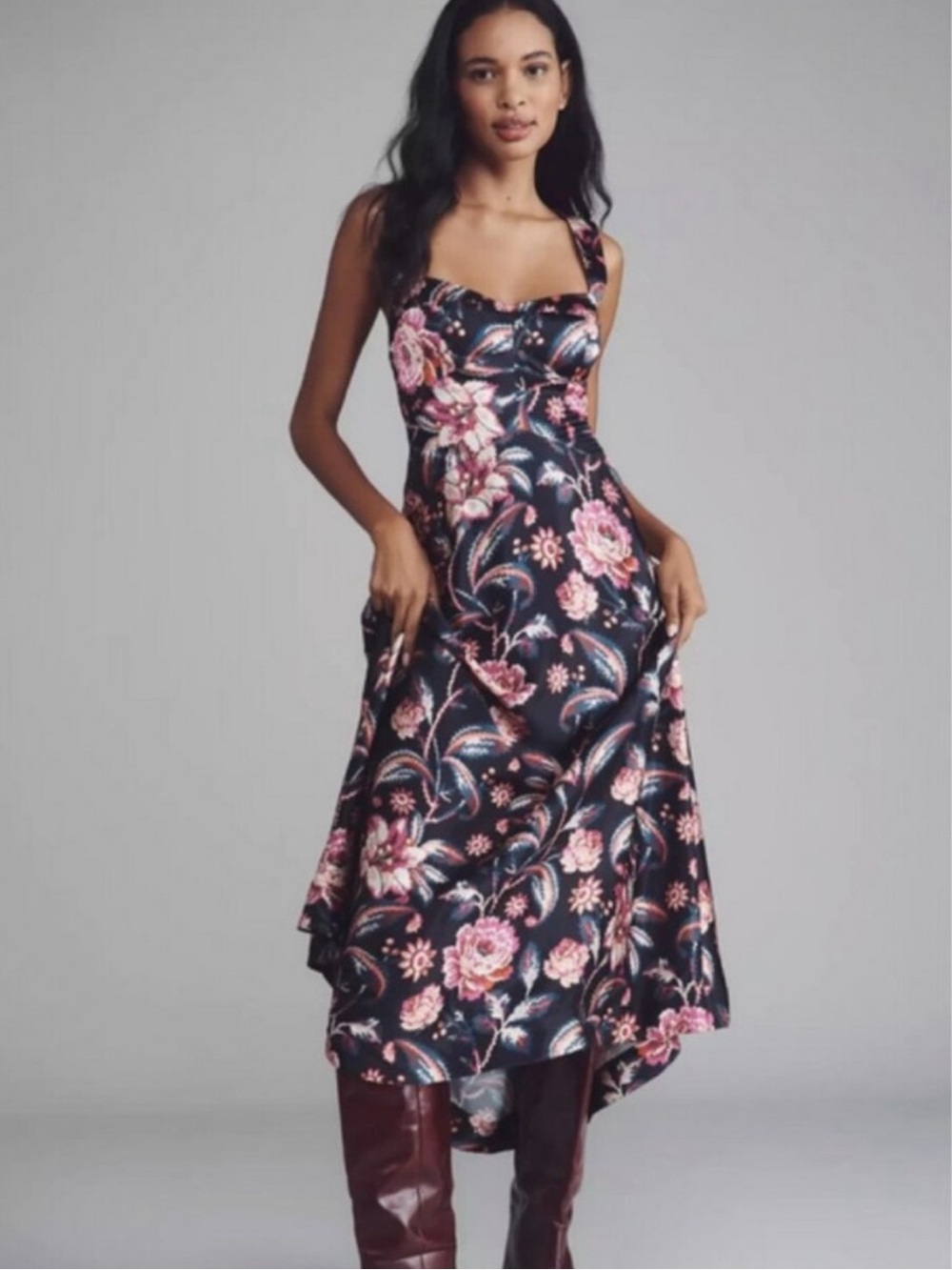 Anthropologie Maeve Jocelyn Sleeveless Slip Midi Dress